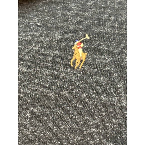 Polo Ralph Lauren Pullover Mens XL Dark Gray Estate Rib Half Zip‎ Sweater Casual - Picture 12 of 13